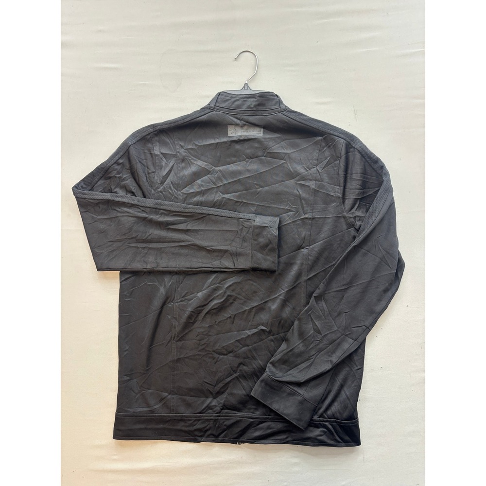 Express Mens Black Moto Cafe Racer Jacket Full Zip Snap Collar Size Large - Picture 4 of 5